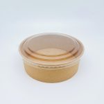 Kraft Salad Bowl with Lid Eco Caterwares Cover